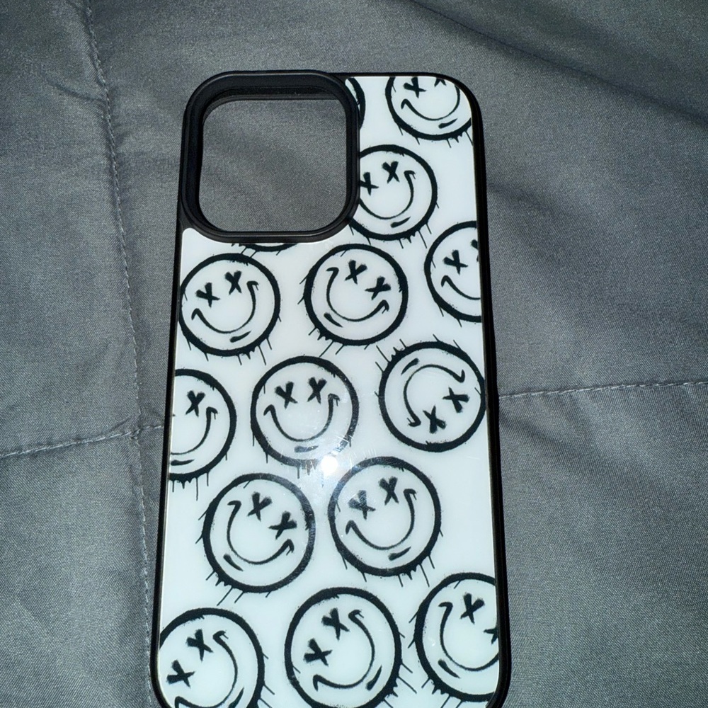 Smiley Face Black and White Phone Case